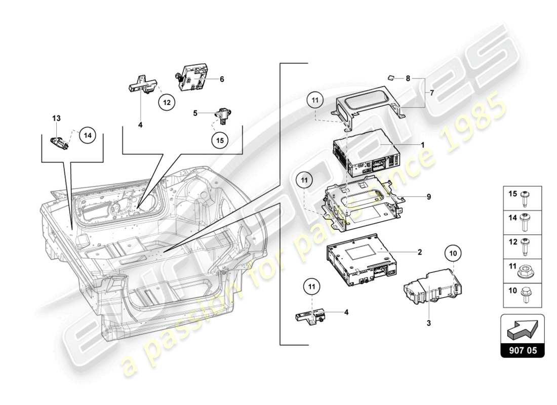 lamborghini lp770-4 svj roadster (2022) electrics part diagram