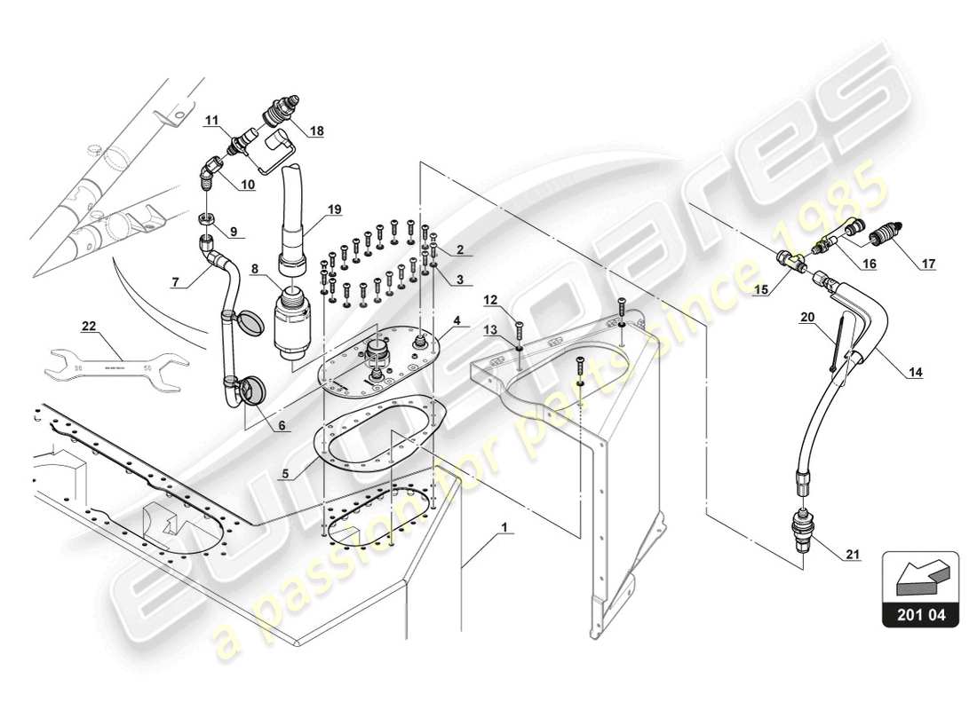 lamborghini 2017 (gt3) fuel valves part diagram