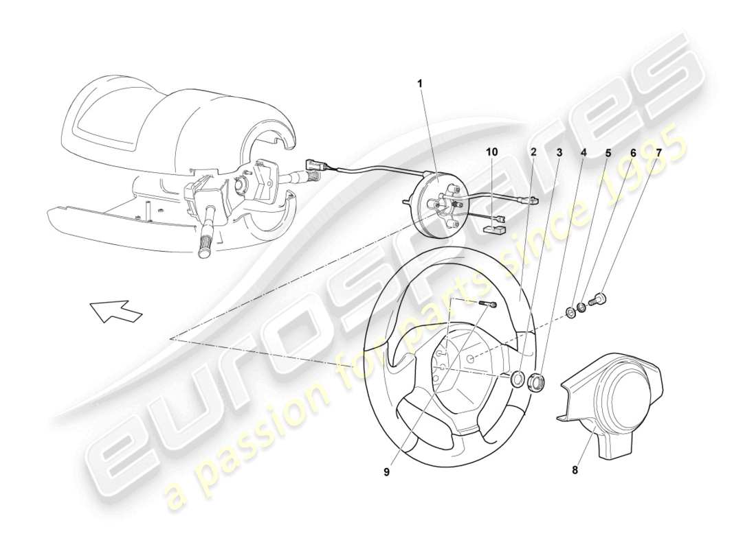 lamborghini reventon steering wheel parts diagram