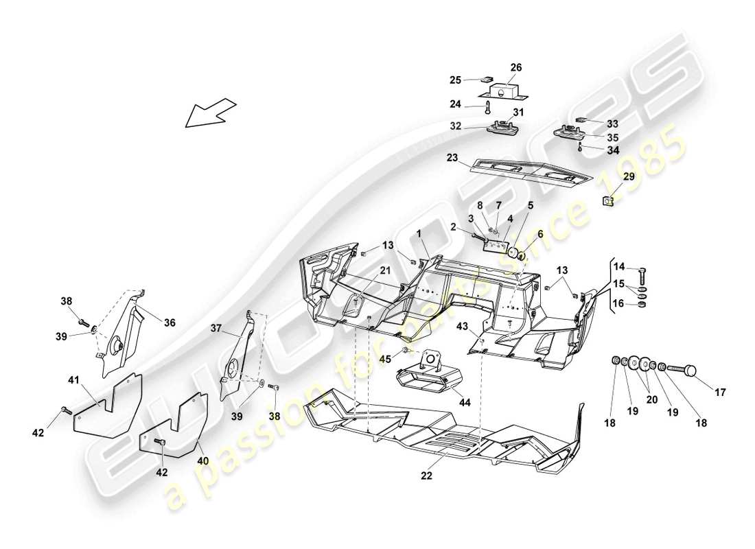 lamborghini reventon roadster bumper rear parts diagram