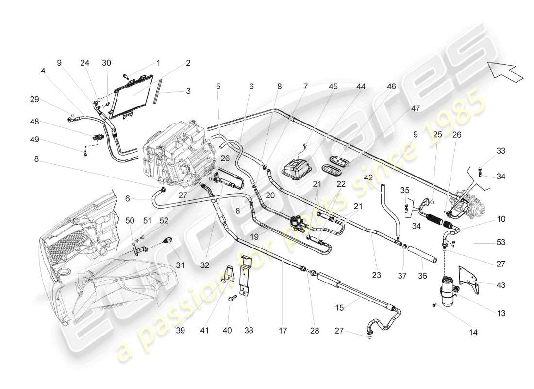 lamborghini gallardo coupe (2007) a/c condenser part diagram