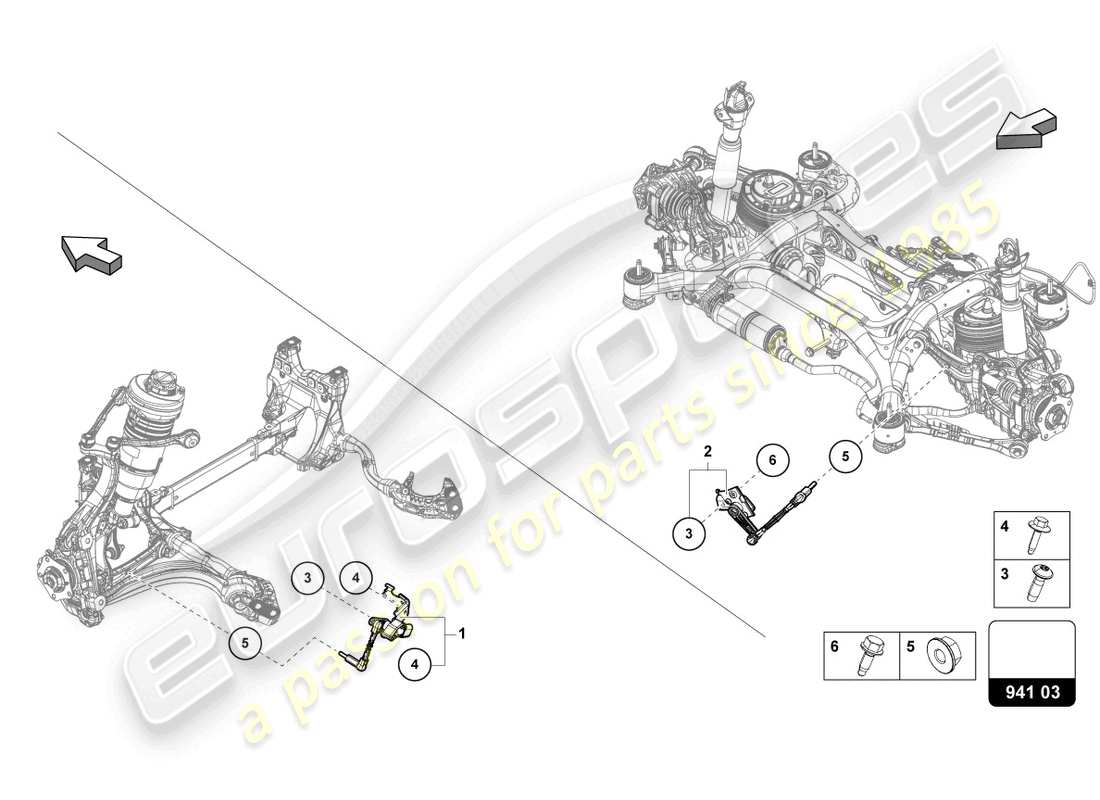 lamborghini urus (2022) sensor for headlight range control part diagram