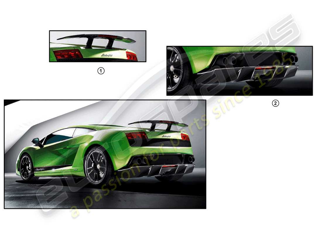 lamborghini lp560-4 spider (accessories) retrofit kit parts diagram