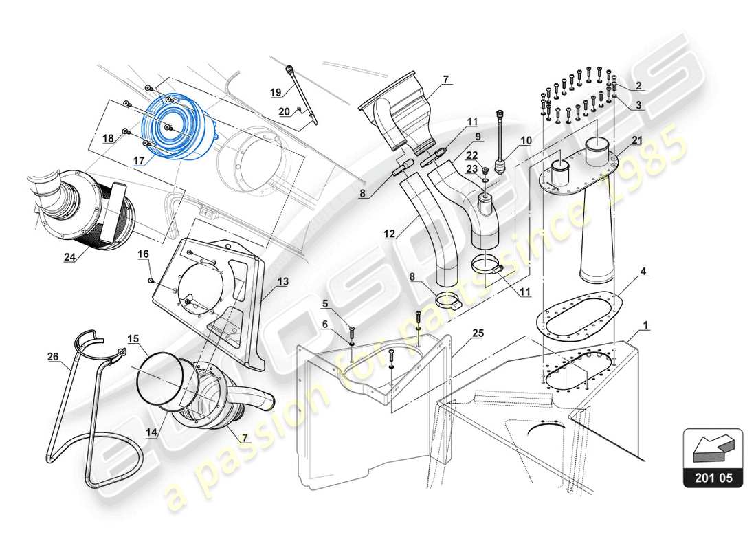 lamborghini 2018 (gt3 evo) right side refuelling part diagram