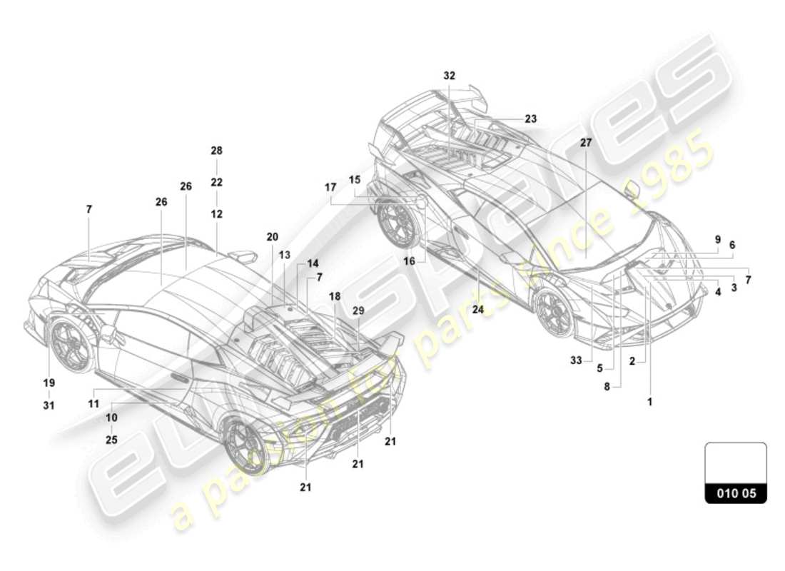 lamborghini 2024 (sto) inscriptions/lettering part diagram