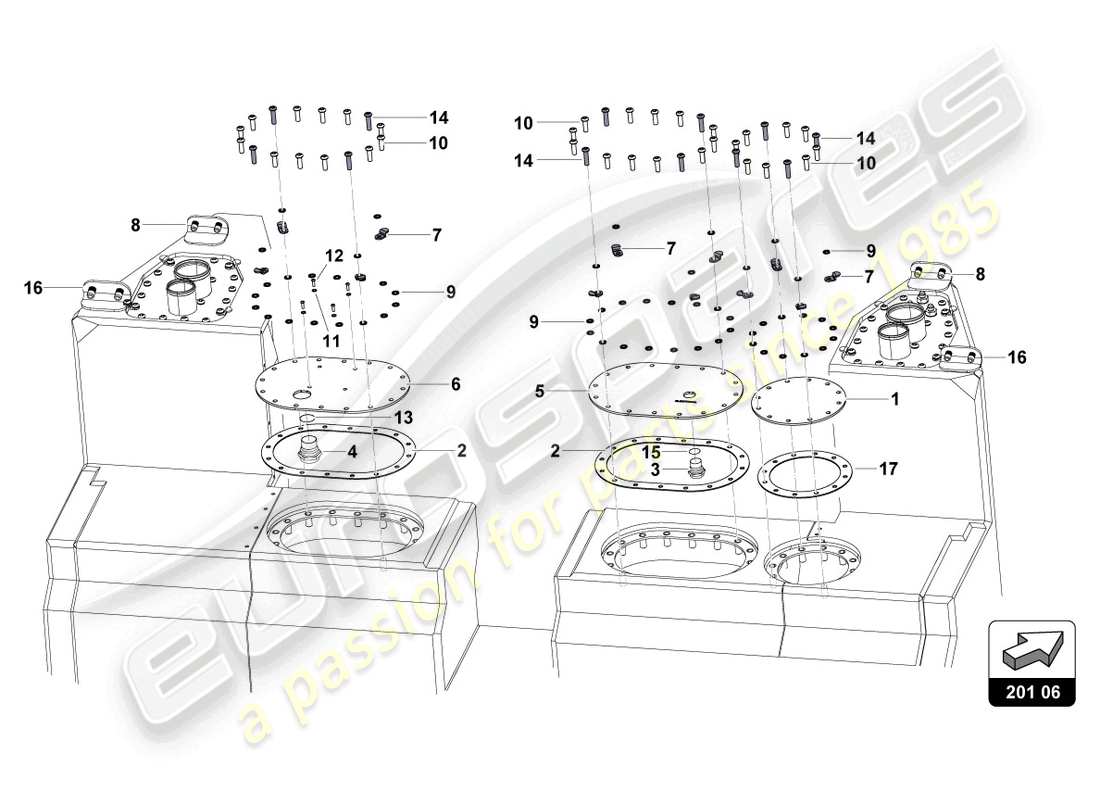 lamborghini 2015 (super trofeo) fuel system looms part diagram