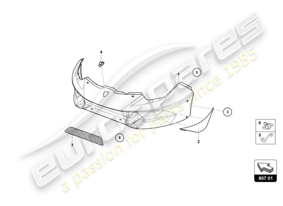 lamborghini 2015 (super trofeo) front bumper part diagram