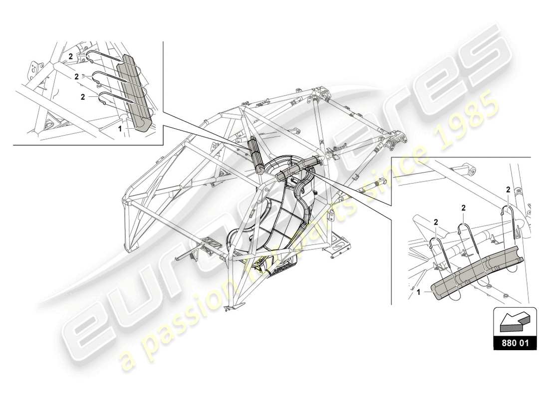 lamborghini 2017 (gt3) rollcage gt3 part diagram