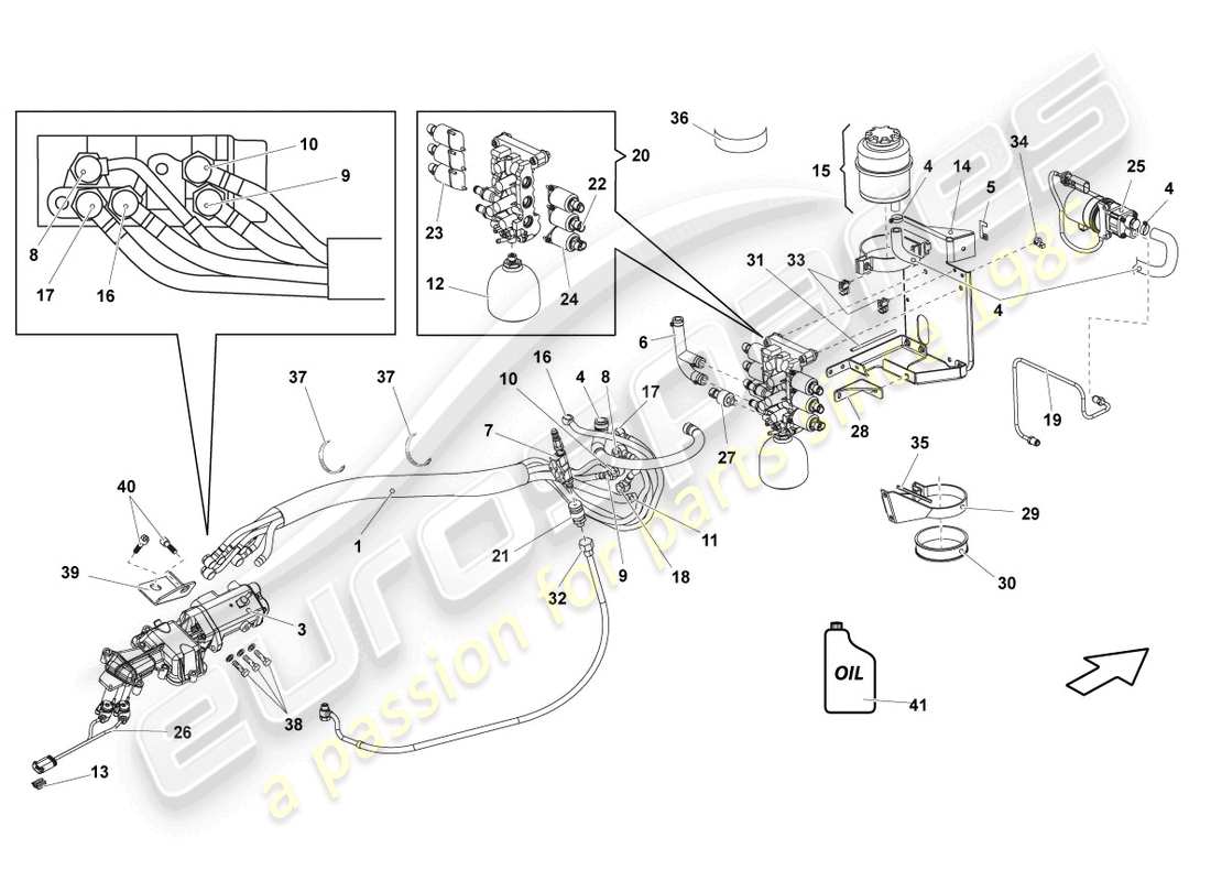 lamborghini gallardo coupe (2007) switch unit part diagram