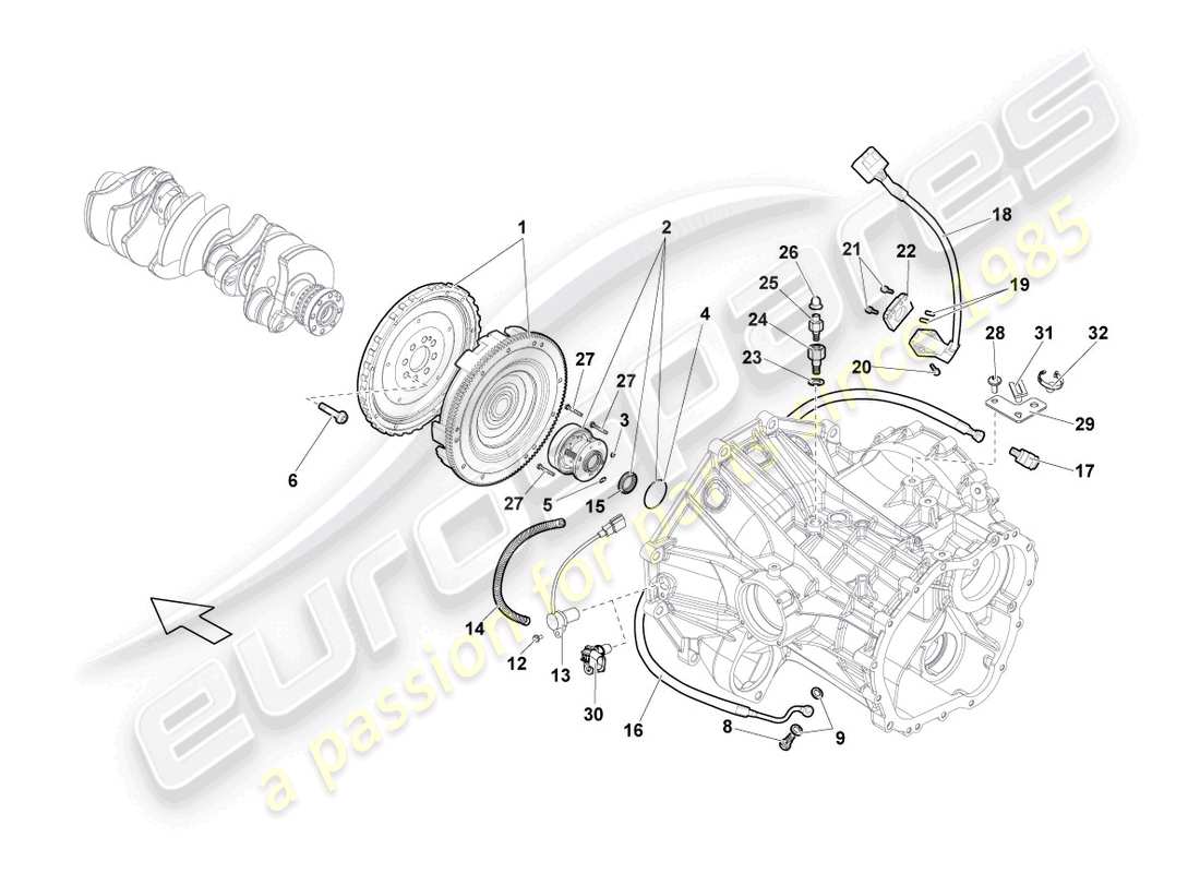 lamborghini gallardo spyder (2006) coupling automatic parts diagram