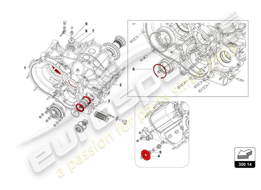 lamborghini 2015 (super trofeo) reverse gear part diagram