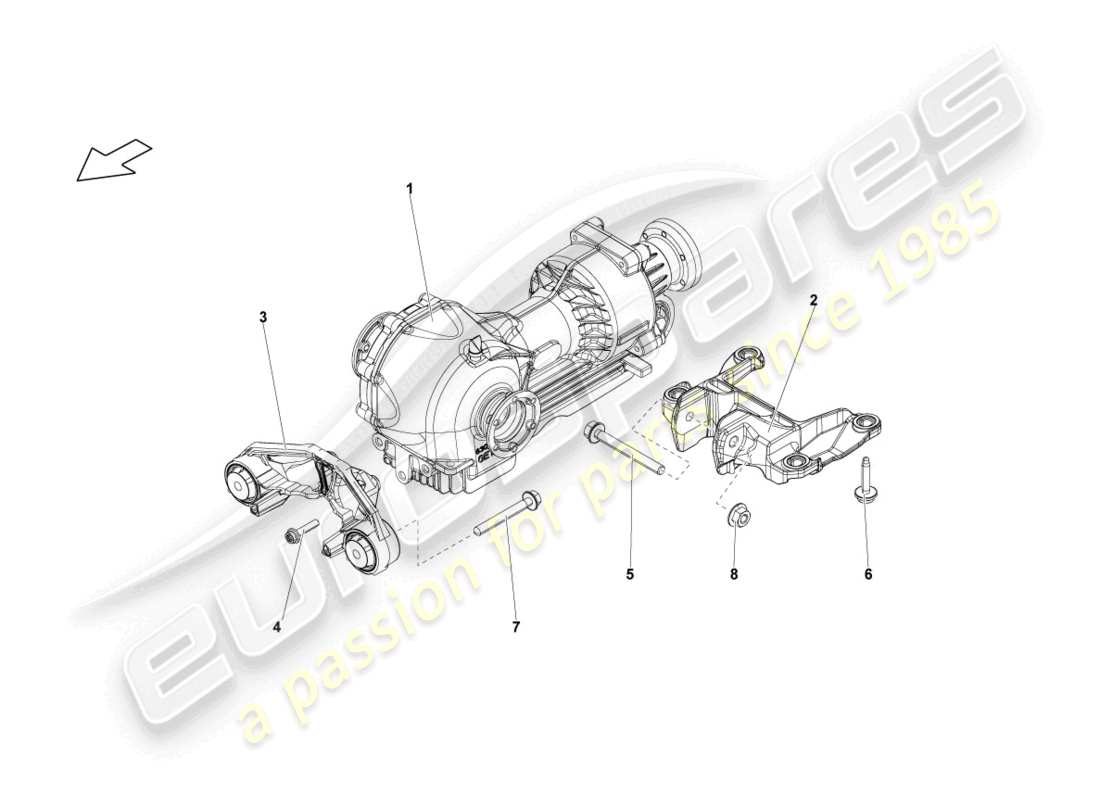 lamborghini lp550-2 spyder (2012) final drive, complete front parts diagram