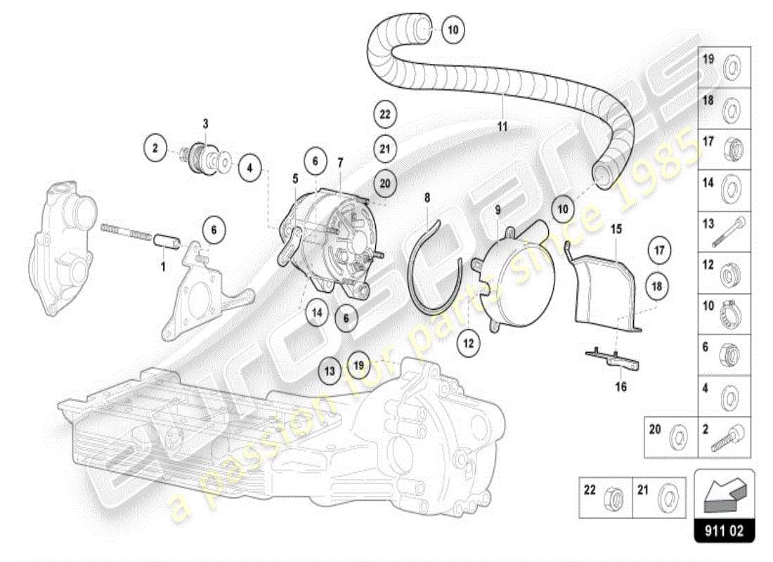 lamborghini diablo vt (1996) starter parts diagram