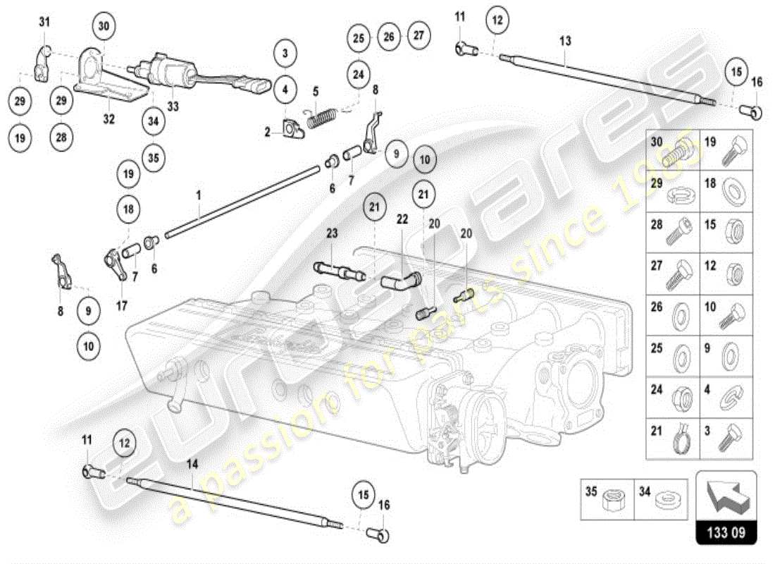 lamborghini diablo vt (1996) linkage parts diagram