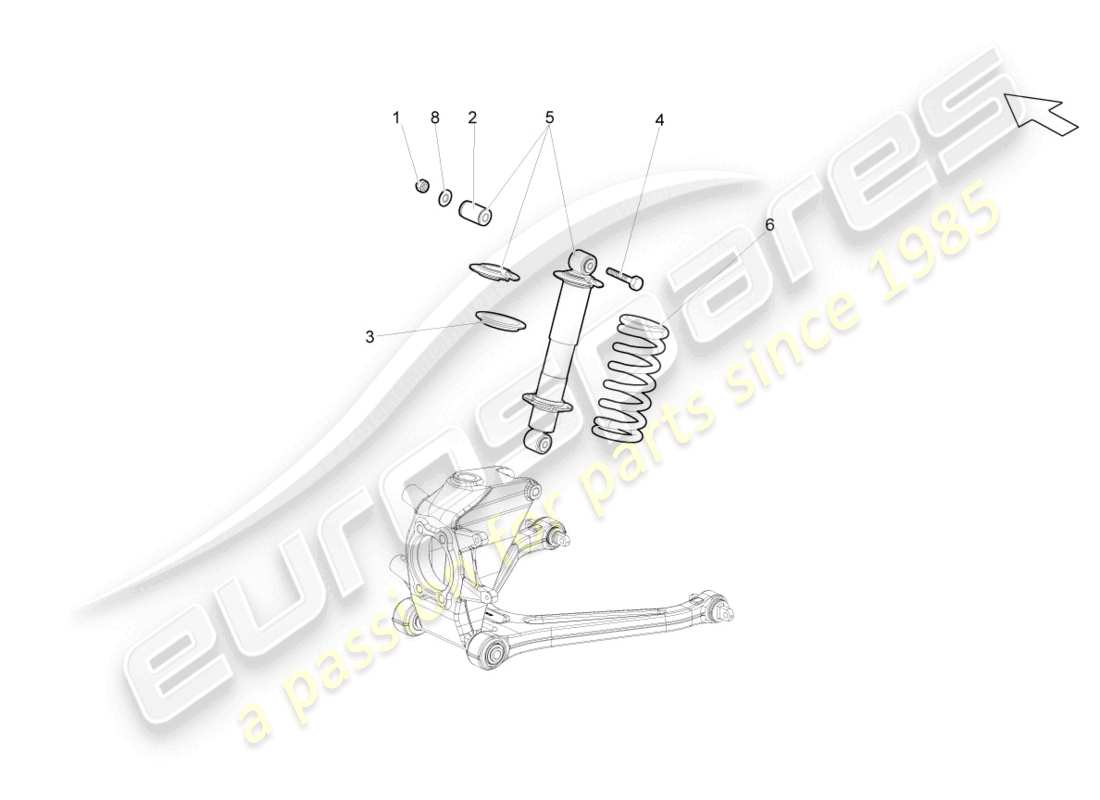 lamborghini lp560-4 coupe (2010) shock absorbers rear part diagram