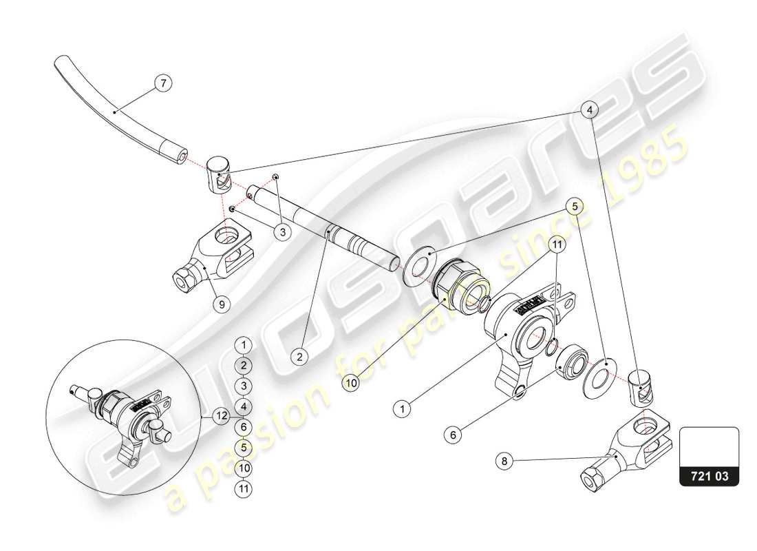 lamborghini 2022 (super trofeo evo 2) pedalbox assembly part diagram