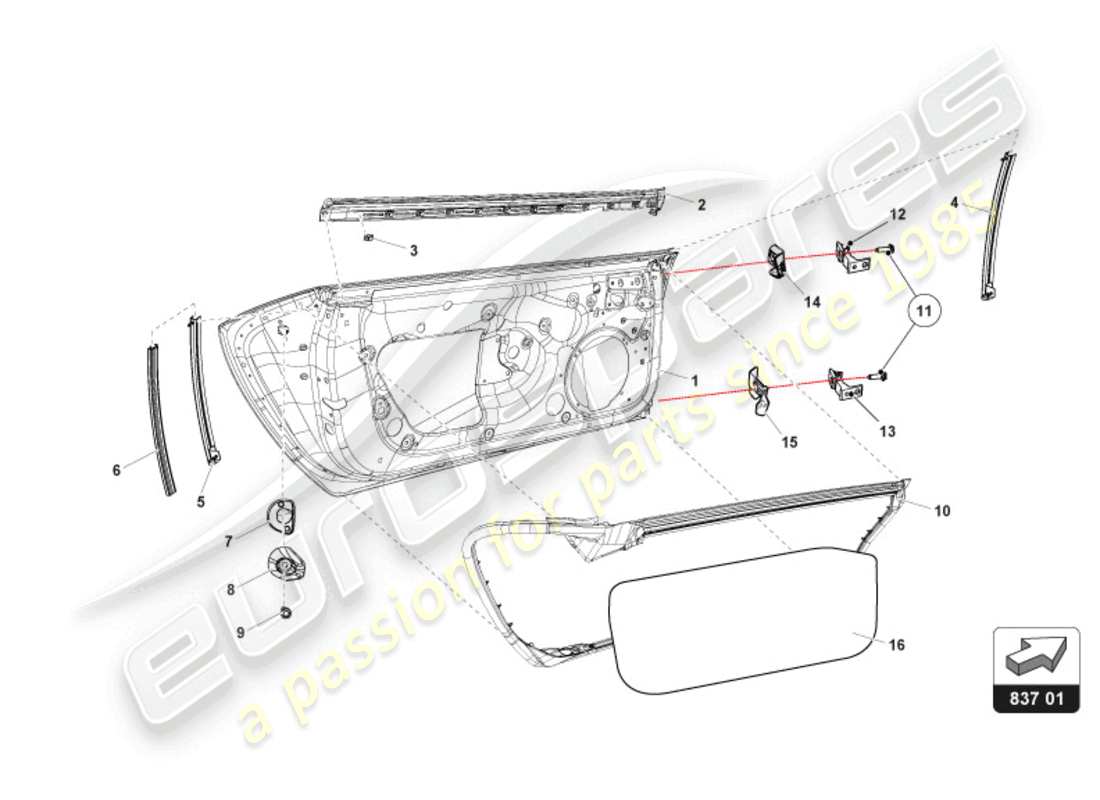 lamborghini 2022 (super trofeo evo 2) doors-handle and lock part diagram