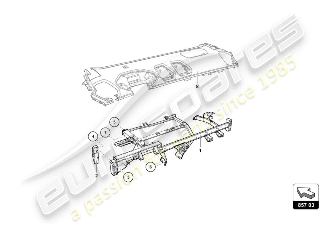 lamborghini 2018 (super trofeo evo) dashboard part diagram