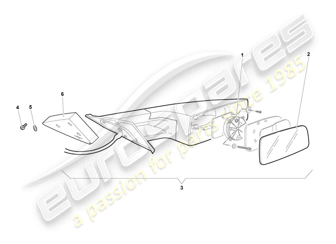 lamborghini reventon roadster exterior mirror parts diagram