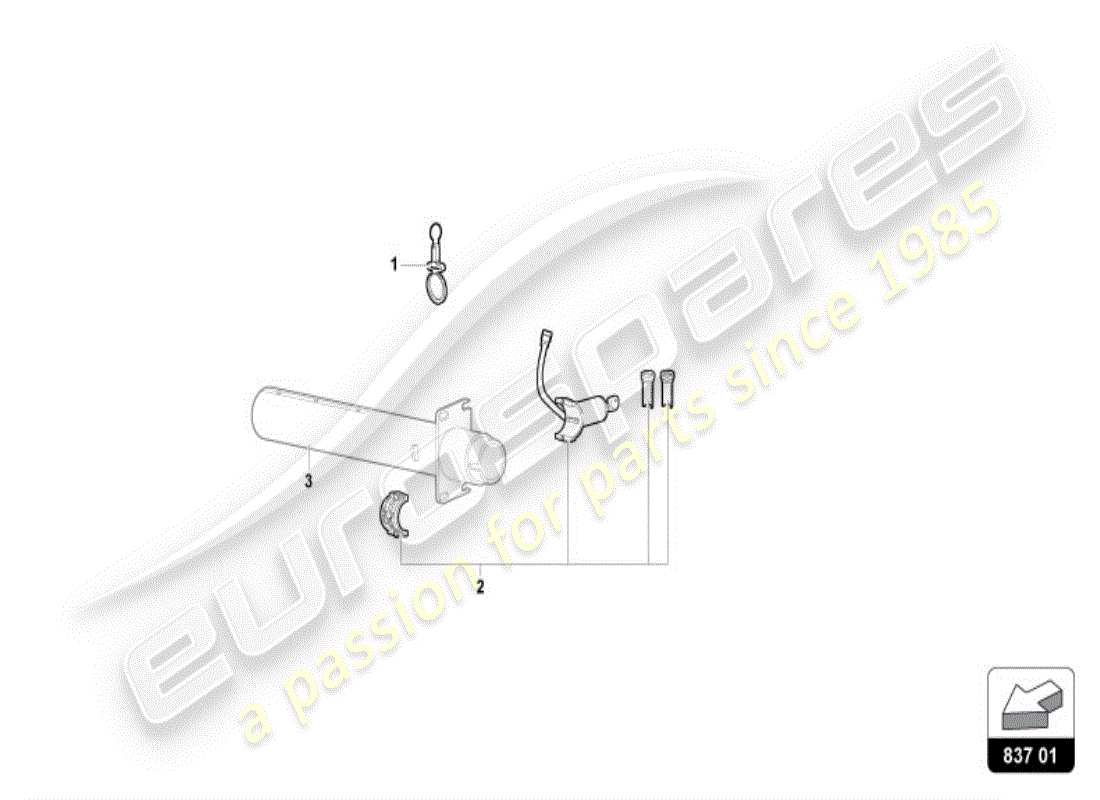 lamborghini diablo vt (1998) lock cylinder with keys parts diagram
