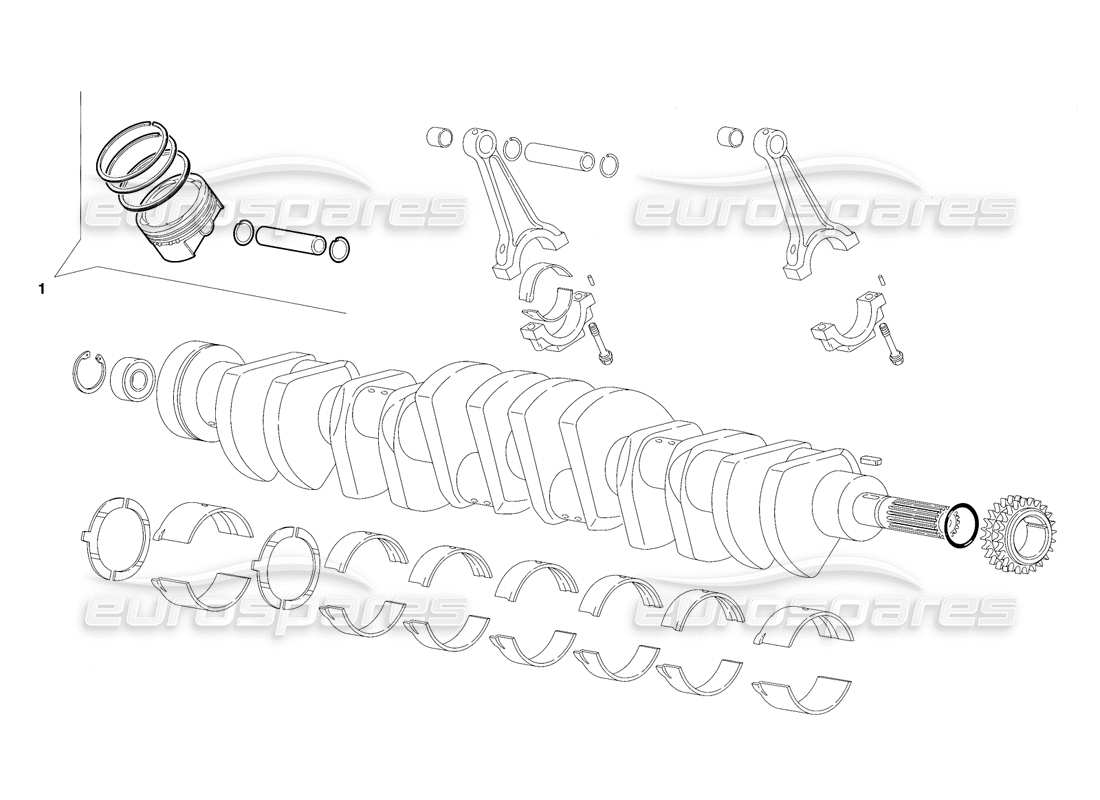 lamborghini diablo sv (1997) crankgears (valid for canada - march 1997) part diagram