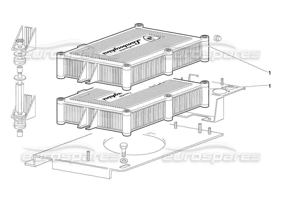 lamborghini diablo (1991) electronic injection units (valid for usa version - september 1991) part diagram