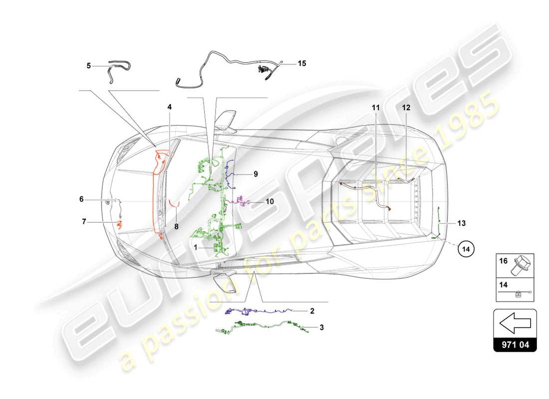 lamborghini 2023 (tecnica) wiring parts diagram