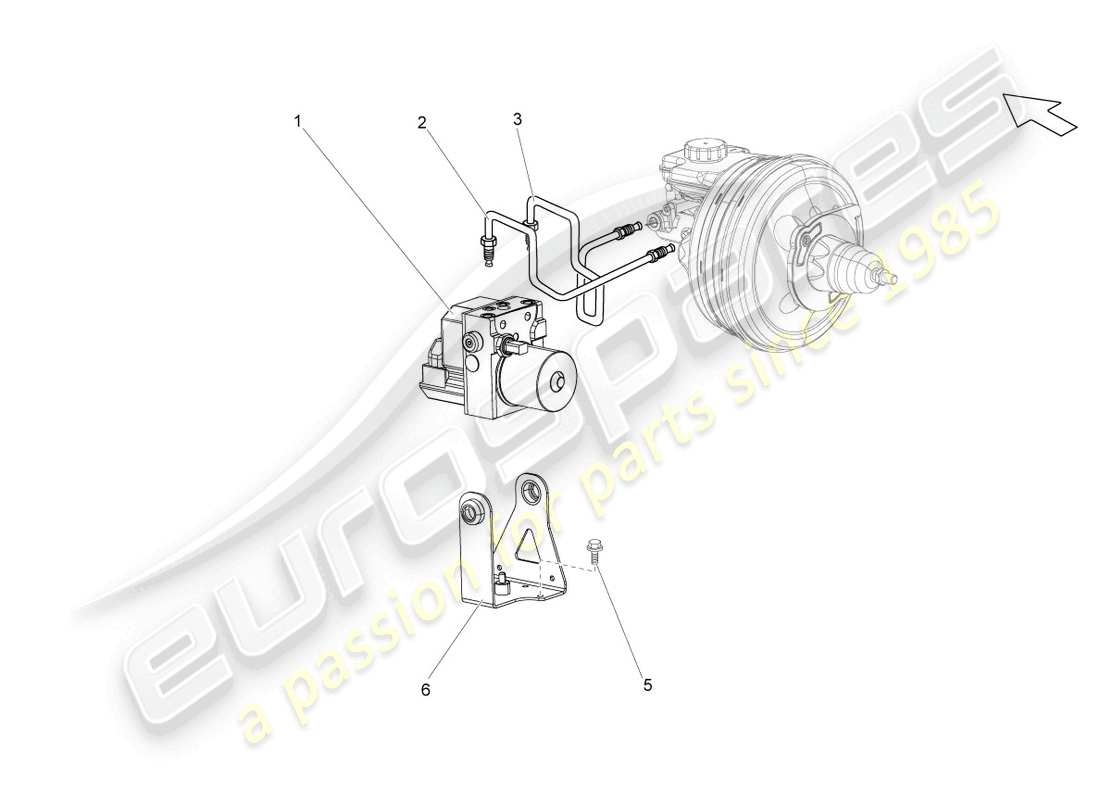 lamborghini gallardo spyder (2008) abs unit part diagram