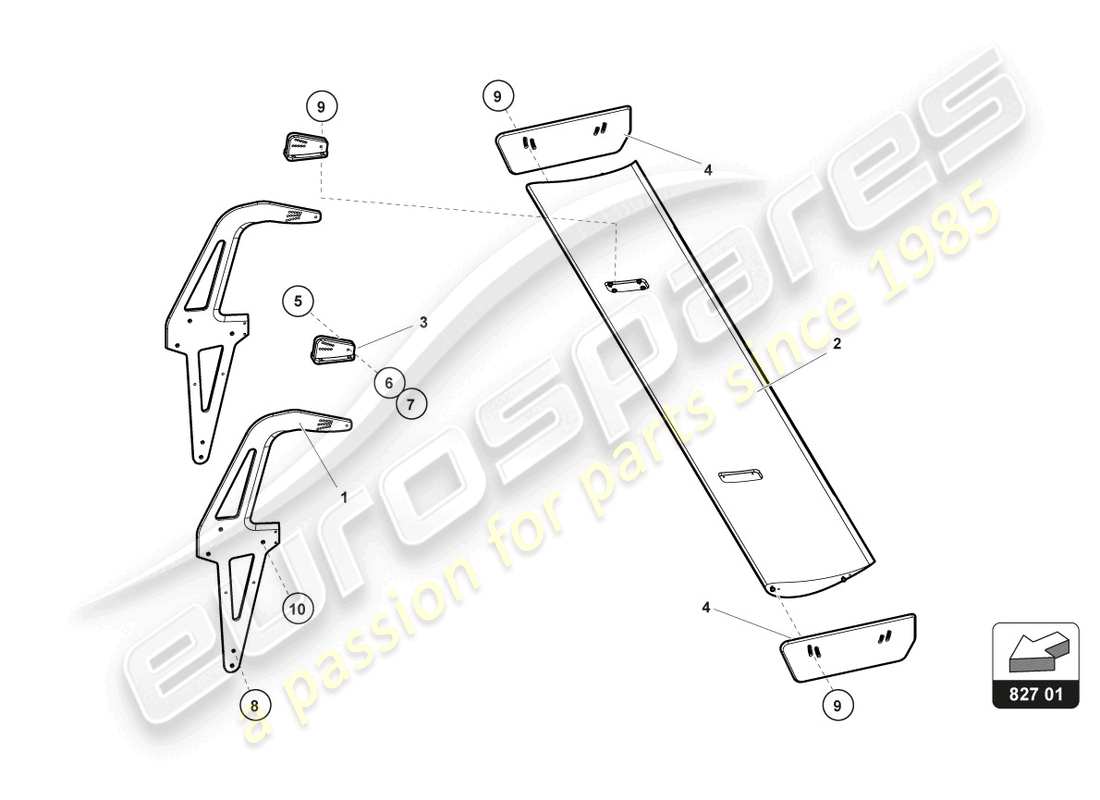 lamborghini 2017 (gt3) rear wing part diagram