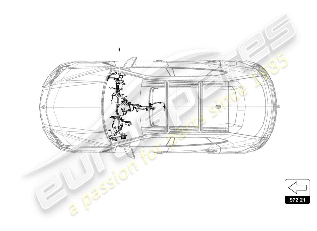 lamborghini urus (2022) wiring set for dash panel part diagram