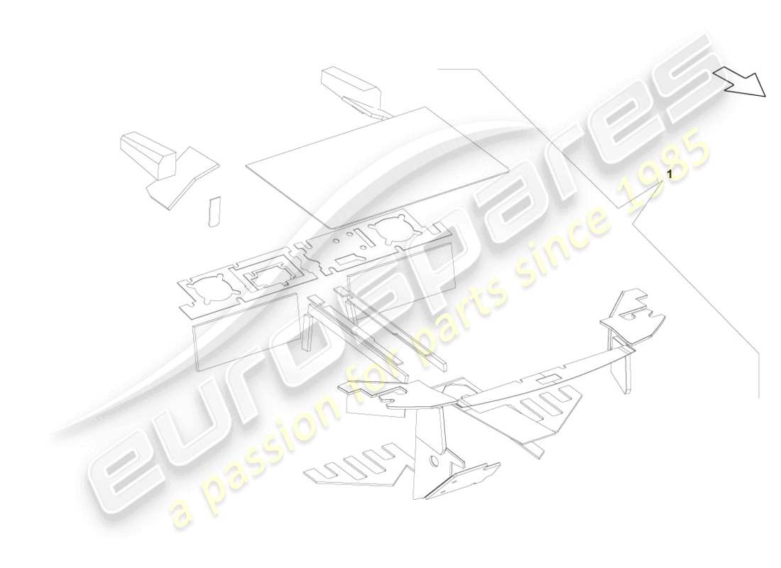 lamborghini gallardo coupe (2007) 1 set of insulators part diagram