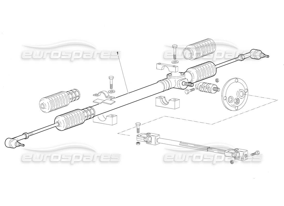 lamborghini diablo (1991) steering (valid for gb version - october 1991) part diagram