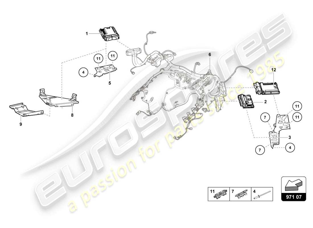 lamborghini 2023 (tecnica) engine control unit parts diagram