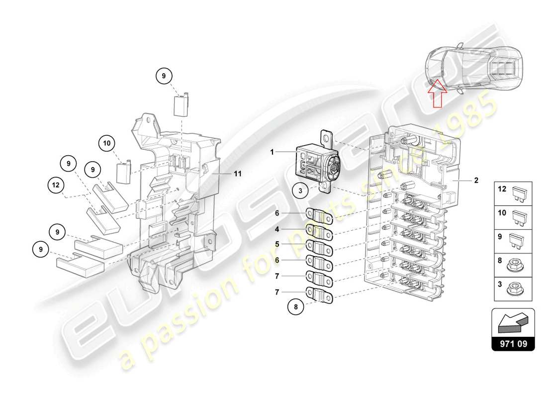 lamborghini 2024 (sterrato) fuses part diagram