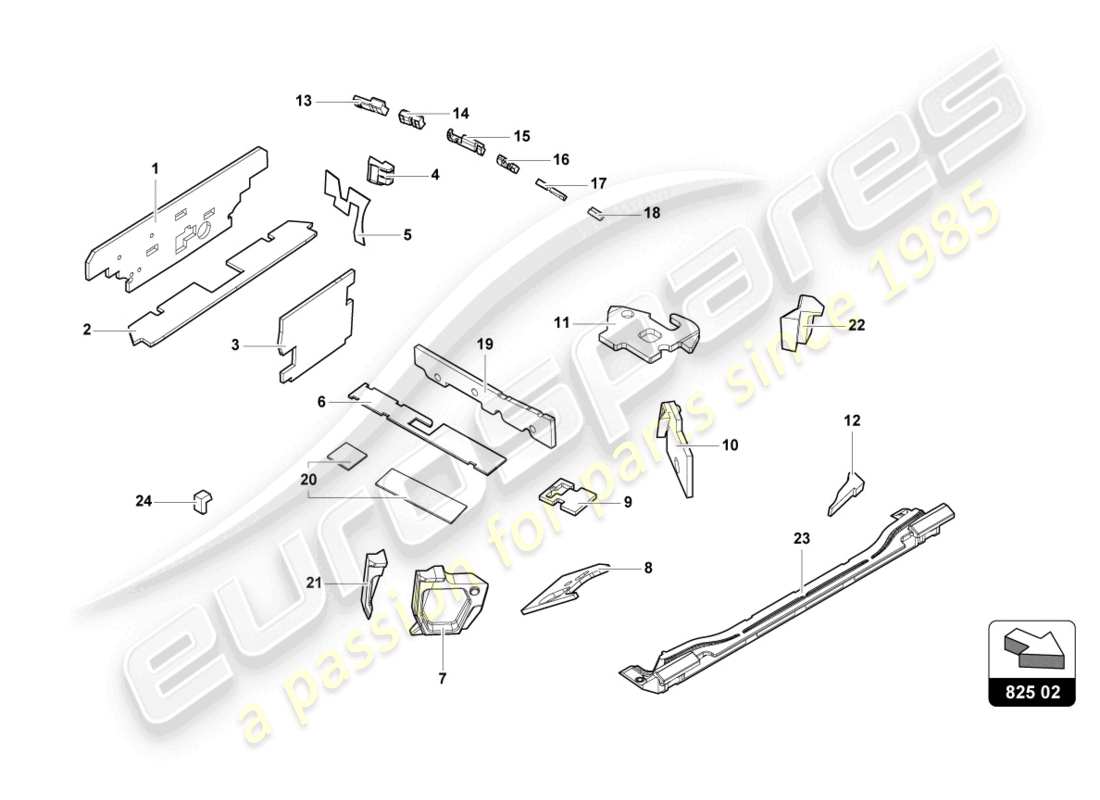 lamborghini 2022 (evo spyder 2wd) damping part diagram