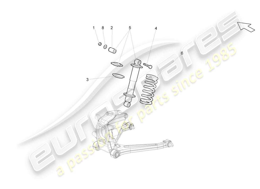 lamborghini lp570-4 spyder performante (2013) shock absorbers rear parts diagram