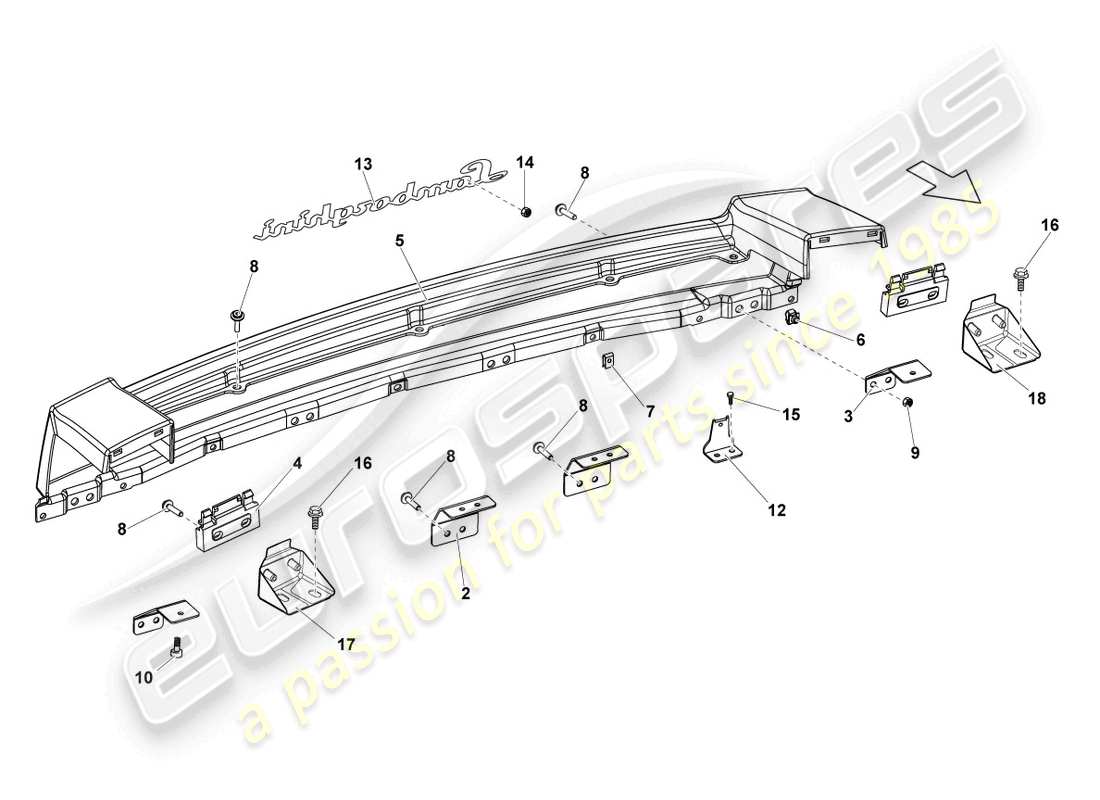 lamborghini gallardo coupe (2007) trim part diagram