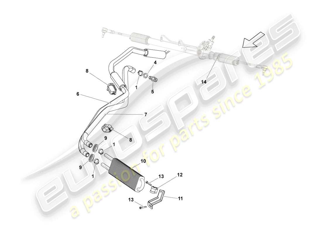 lamborghini gallardo coupe (2007) oil cooler part diagram