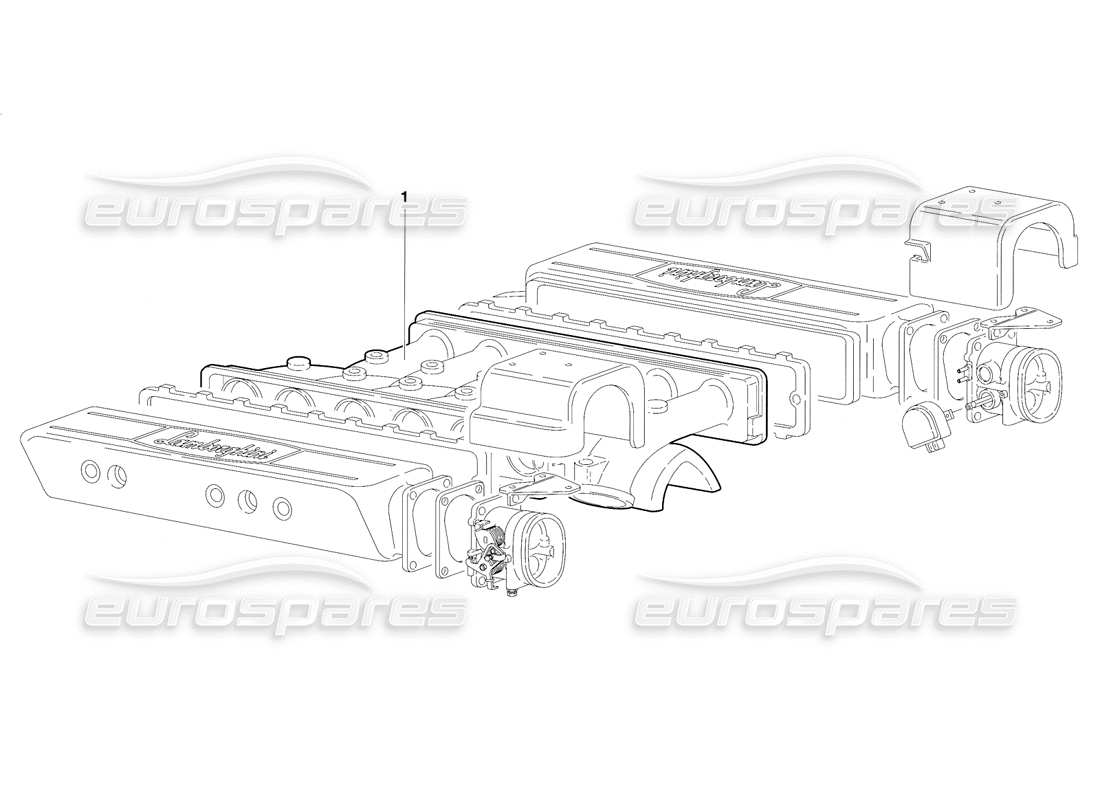 lamborghini diablo se30 (1995) intake manifold (valid for usa - january 1995) parts diagram