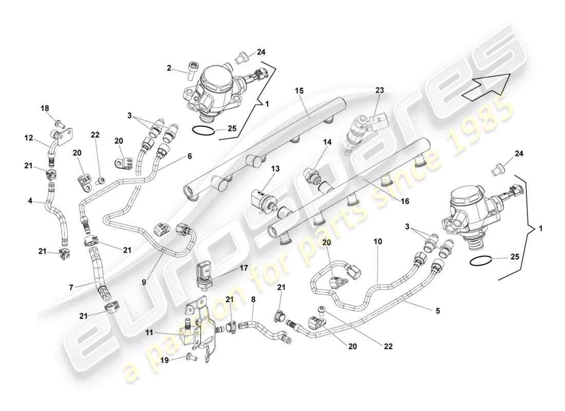 lamborghini lp550-2 spyder (2014) fuel pump part diagram