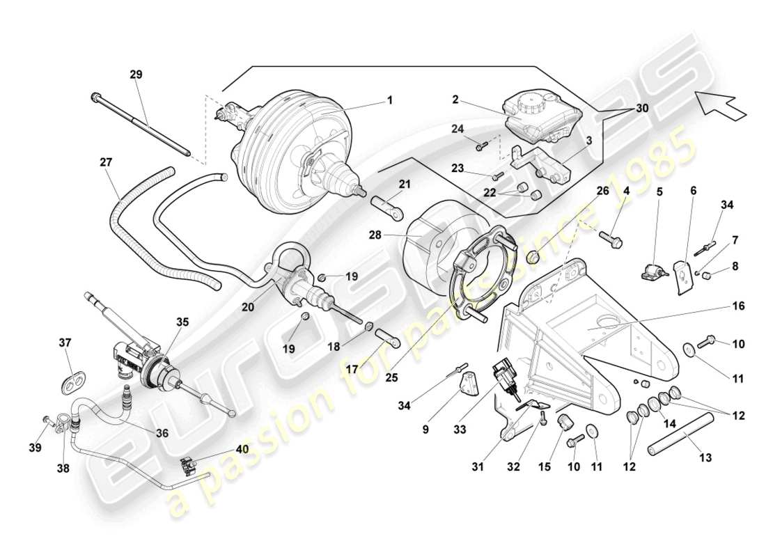 lamborghini gallardo coupe (2007) pump part diagram