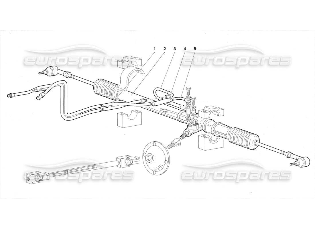 lamborghini diablo roadster (1998) steering (valid for uk 1998) parts diagram