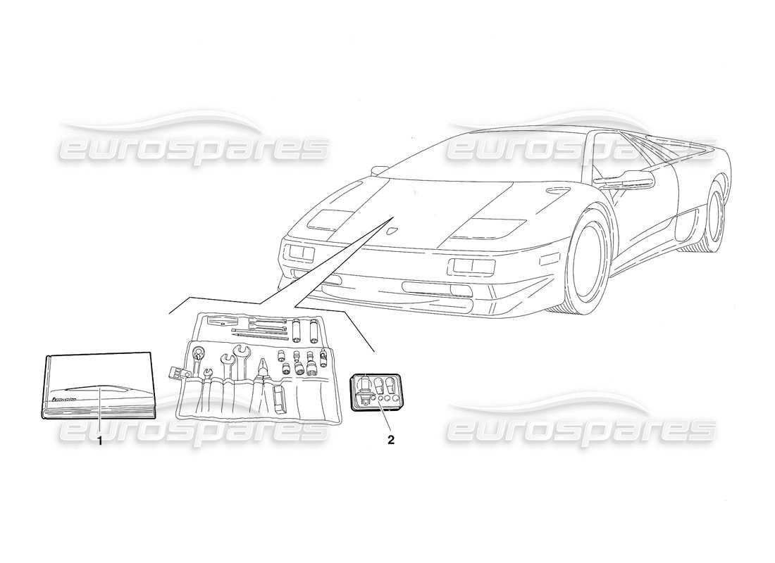 lamborghini diablo sv (1997) accessories (valid for canada - march 1997) part diagram