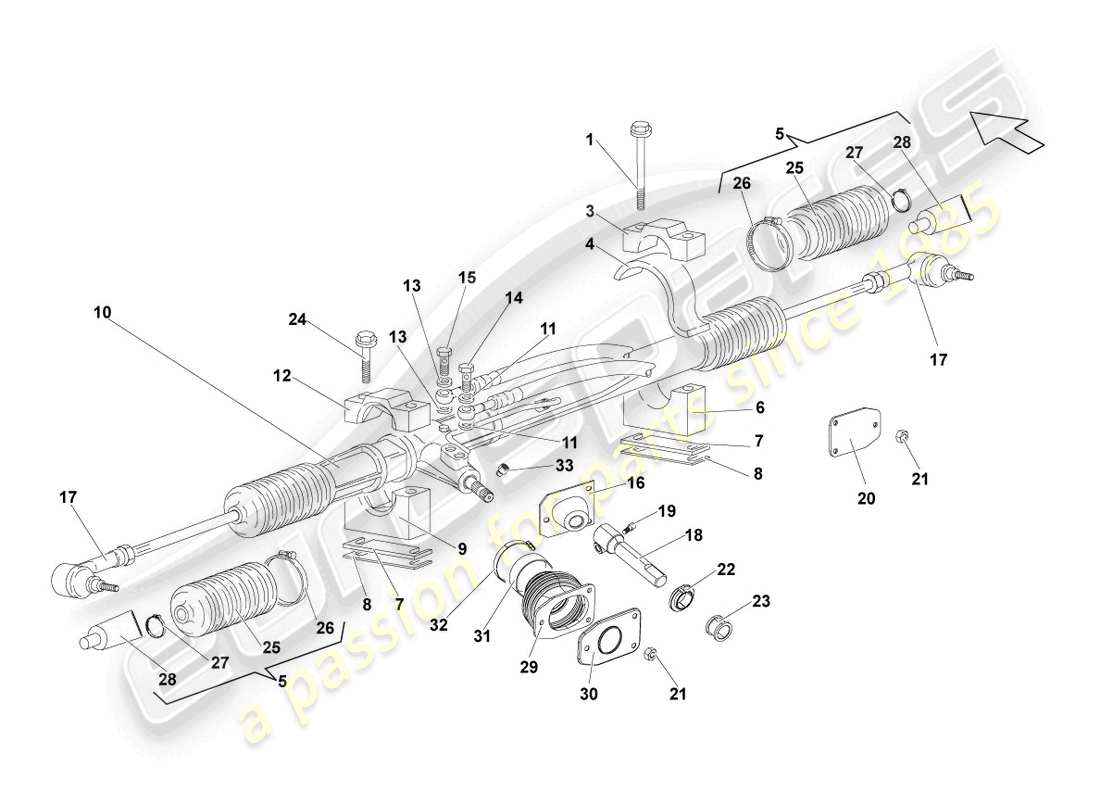 lamborghini lp570-4 sl (2011) steering gear part diagram