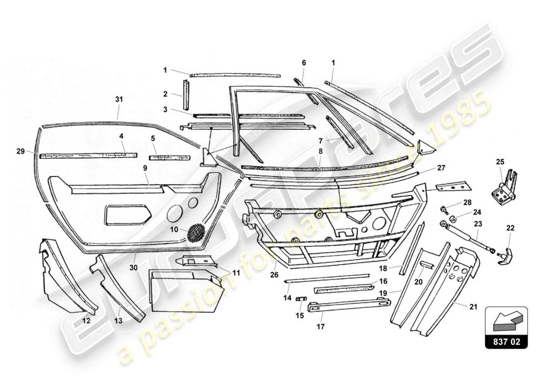 part diagram containing part number 007021292