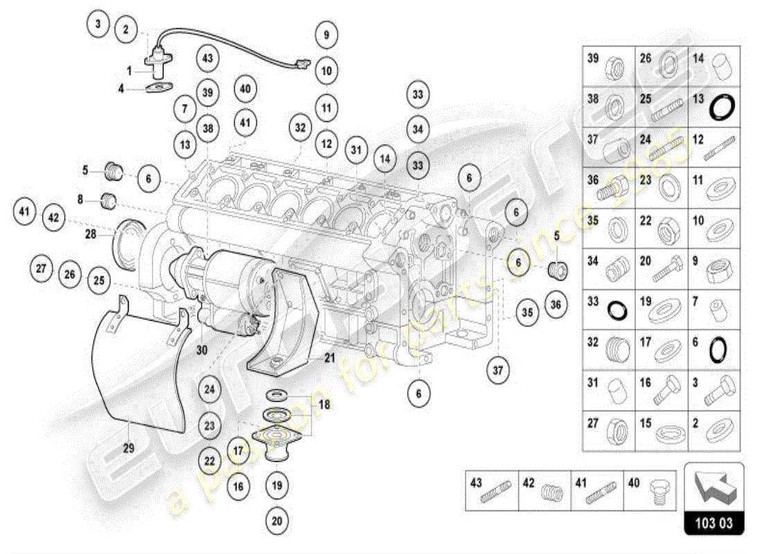 lamborghini diablo vt (1997) engine block parts diagram