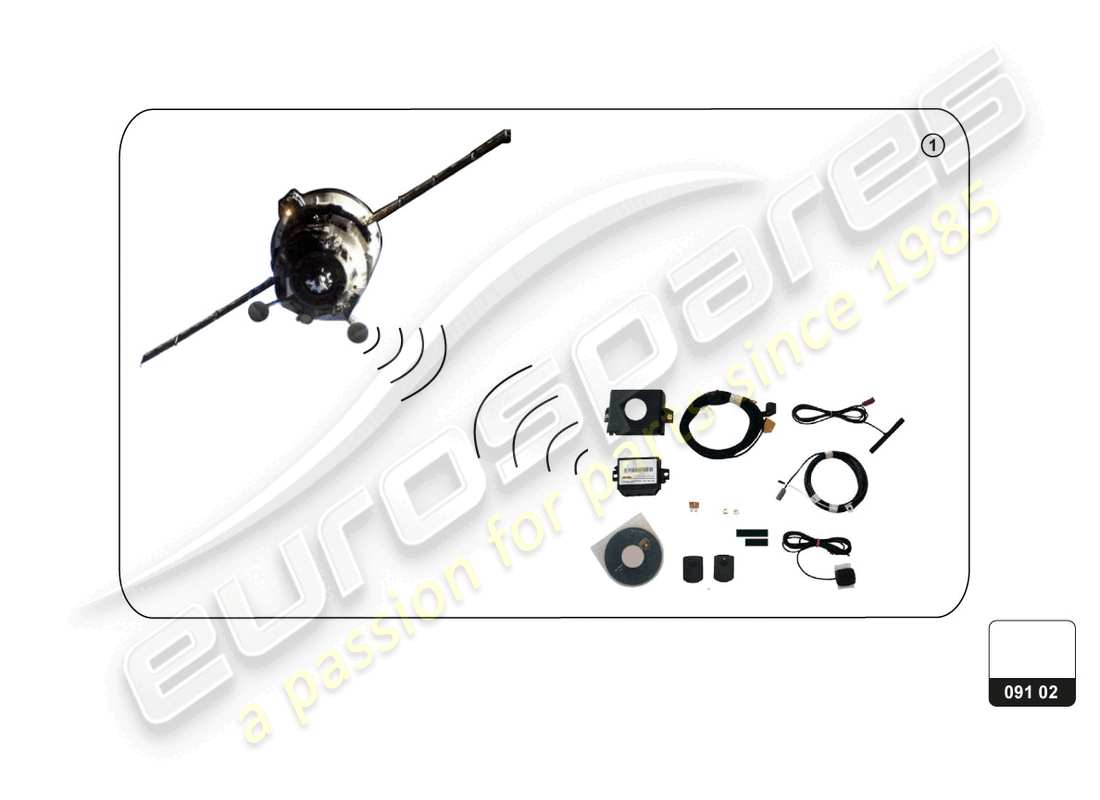 a part diagram from the lamborghini huracan sto (accessories) parts catalogue