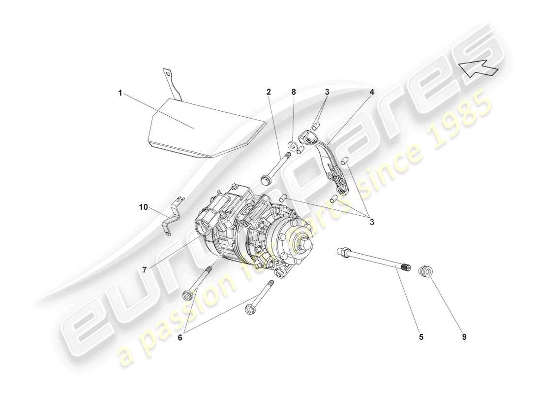 a part diagram from the lamborghini blancpain sts (2013) parts catalogue