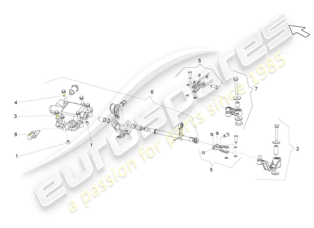 a part diagram from the lamborghini gallardo coupe (2006) parts catalogue