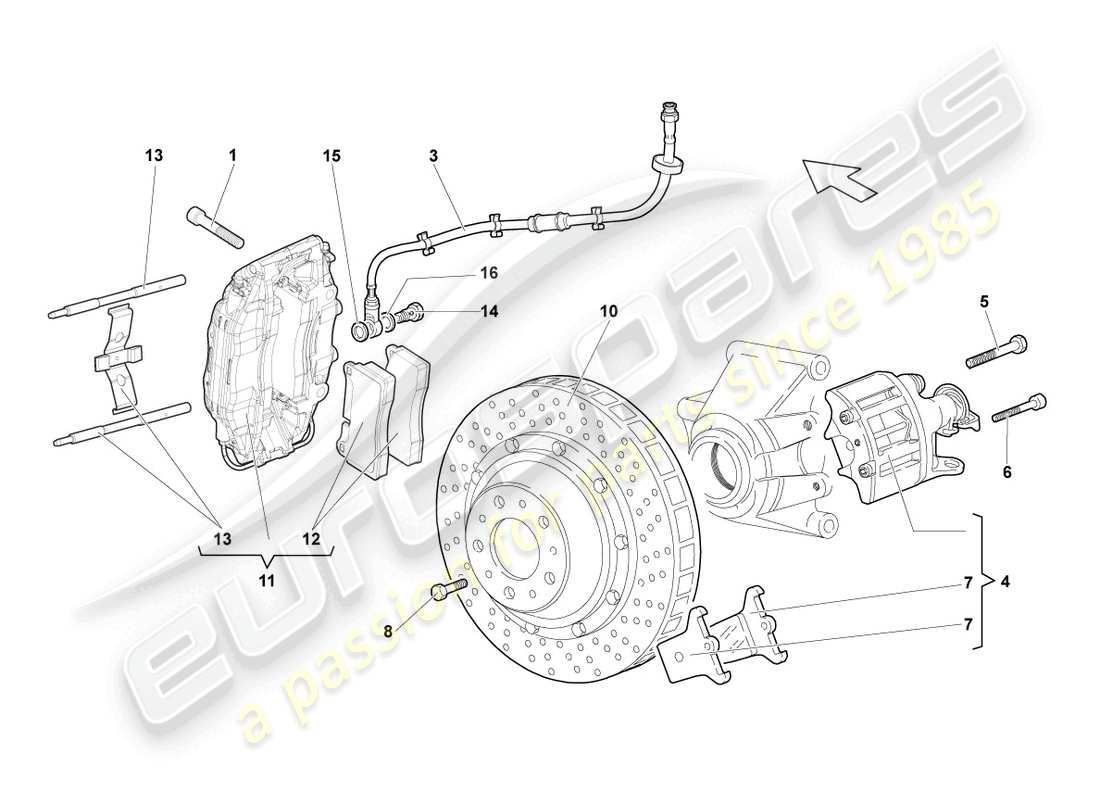 a part diagram from the Lamborghini LP640 Coupe (2009) parts catalogue